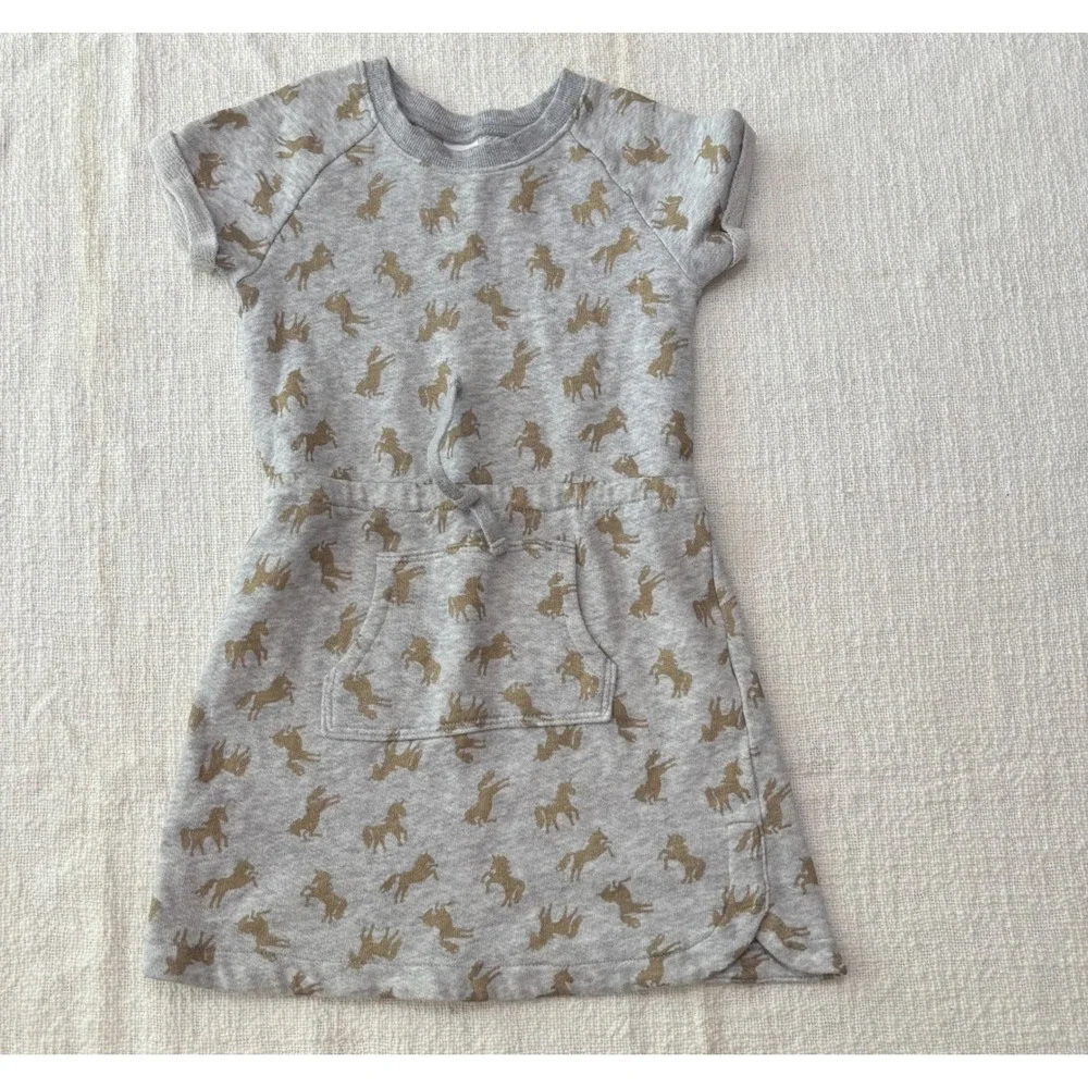 Gymboree Girls Size 6 Lot Unicorn Dress Paisley Denim Shirt Dress Leggings 3pc